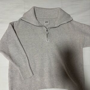 Aerie Half-Zip Waffle-Knit Sweater